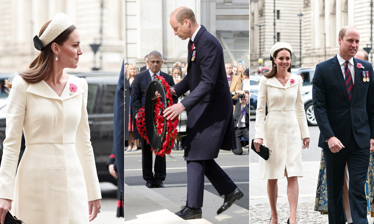 Londra'daki Westminster Abbey Kilisesinde Anzak Günü törenine, Cambridge Dükü Prens William ve eşi Cambridge Düşesi Kate Middleton da katıldı