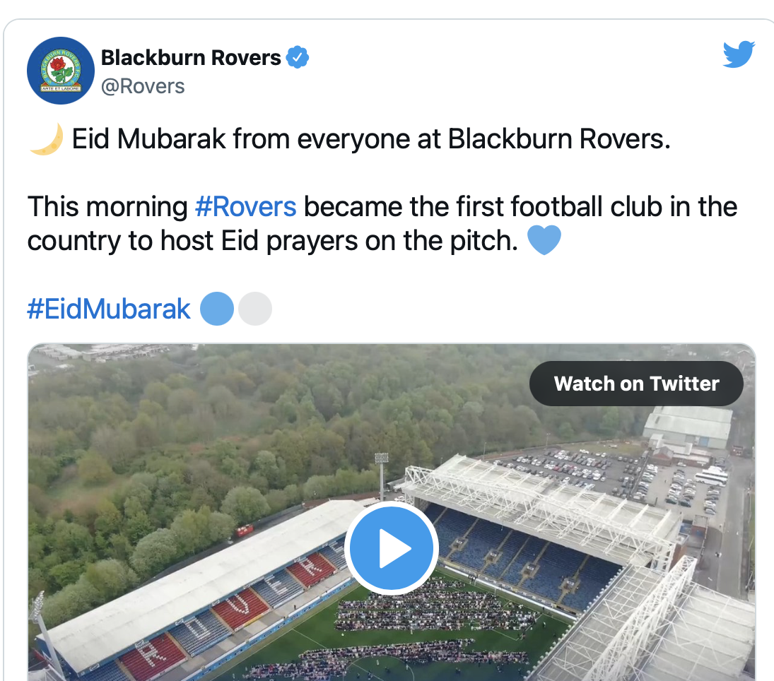  Blackburn stadyumda Müslümanlar bayramla