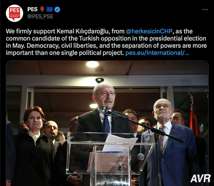 Avrupalı sosyalistler ve demokratlar muhalefet partilerini Kemal Kılıçdaroğlu'nu