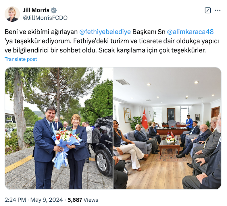 Alim Karaca Jill Morris Uk Embassy Fethiye