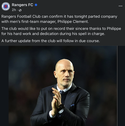 Fenerbahçe’nin Rakibi Rangers’ın Teknik Direktör