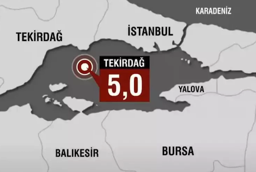 Marmara'da 5 Büyüklüğünde Istanbul