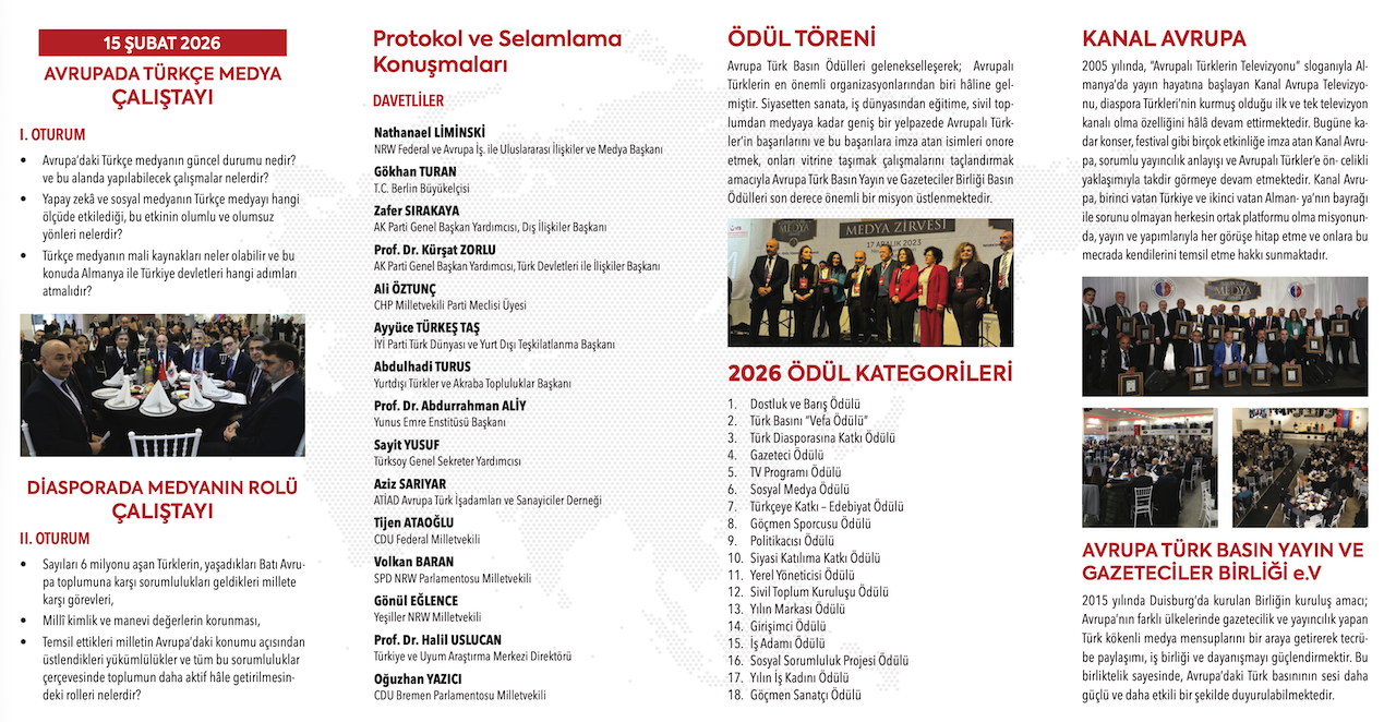 Avrupa Türk Medya Zirvesi 2026 Almanya