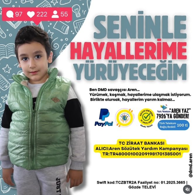 Annesi, DMD ve otizm teşhisi konulan Aren'in doktor olduğunu görmek istiyor / Ek fotoğraf