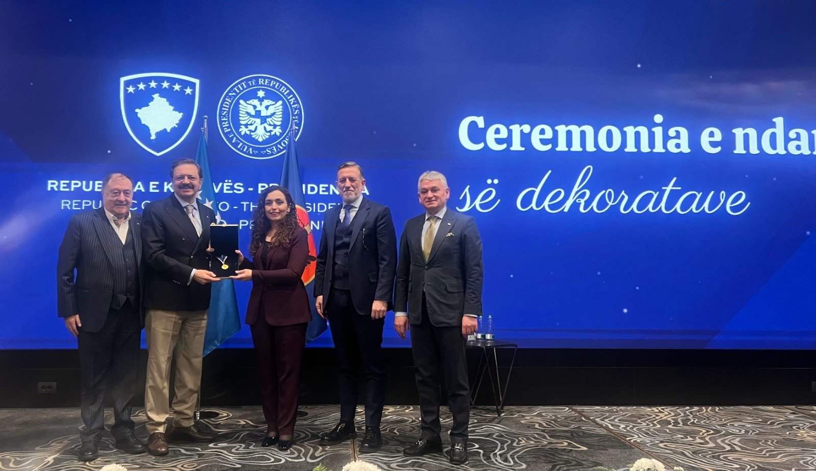 Hisarcıklıoğlu'na 'Kosova Cumhurbaşkanlığı Liyakat Madalyası'