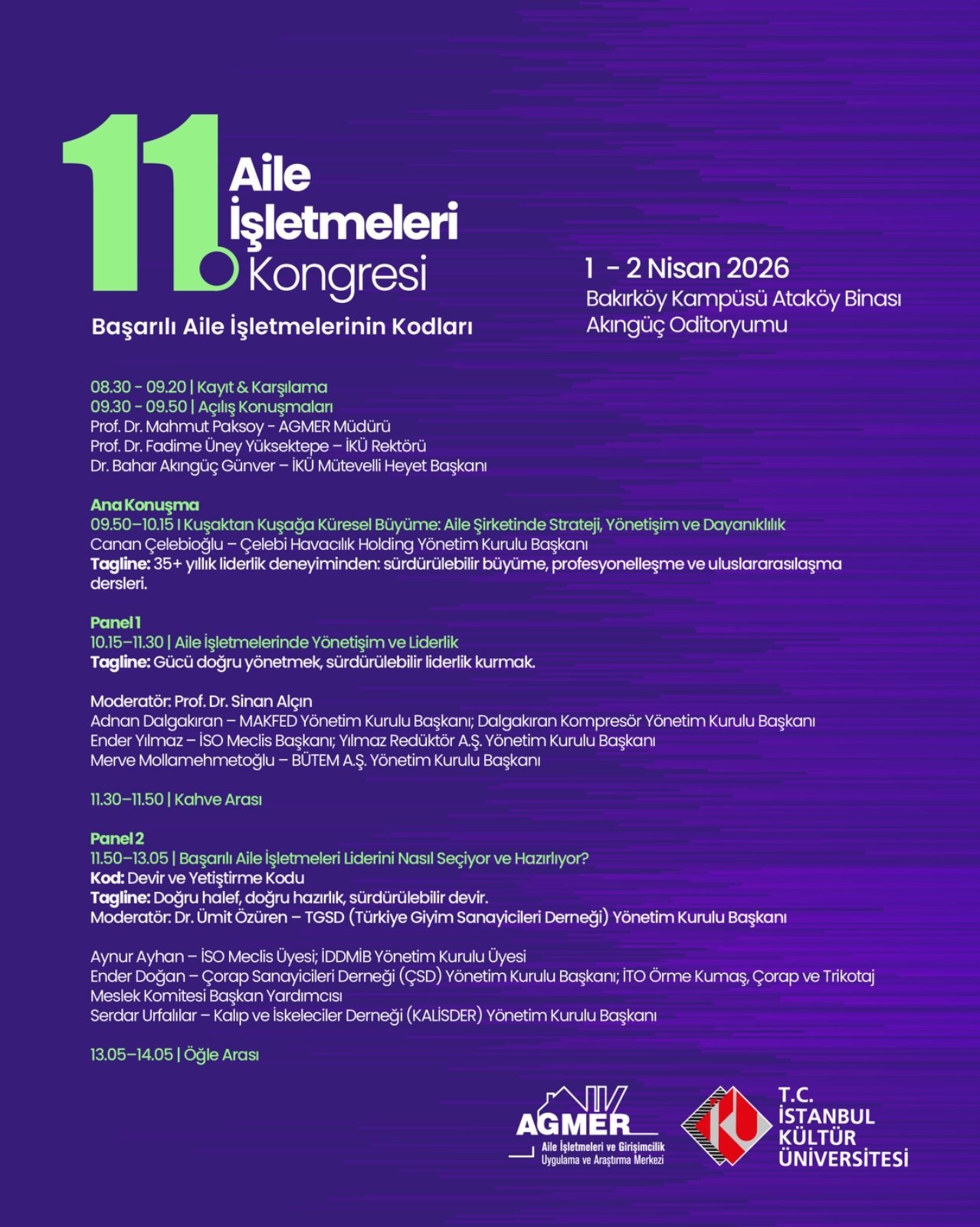 İKÜ'de 11'inci Aile İşletmeleri Kongresi düzenleniyor
