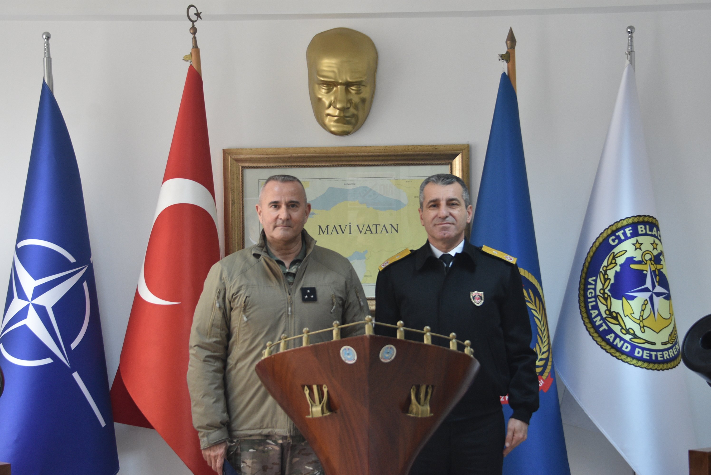 İstanbul - Uluslararası askeri heyetten Deniz Unsur Komutanlığı'na ziyaret