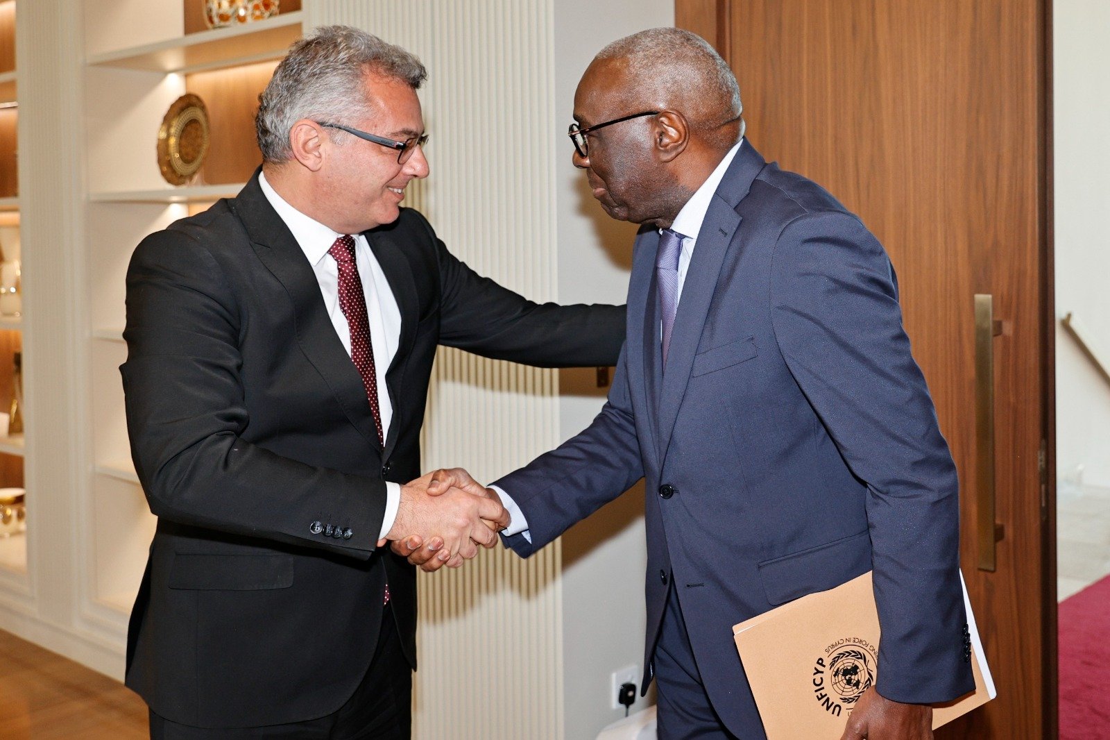 KKTC Cumhurbaşkanı Erhürman, BM Genel Sekreteri'nin Kıbrıs Özel Temsilcisi Diagne'yi kabul etti