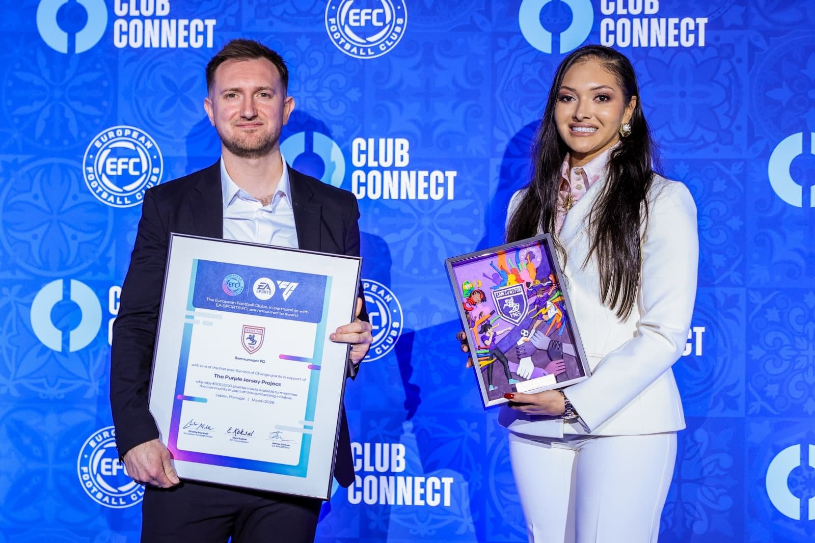 Samsunspor'un 'Mor Forma' projesine uluslararası ödül