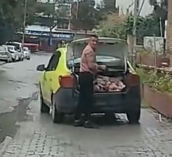 Taksinin bagajında et sevkiyatı yapan işletmeye ceza