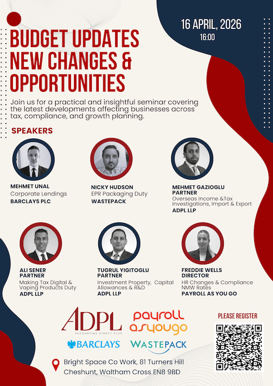 Uk Budget Updates, New Changes Adpl Cheshunt Leaflet