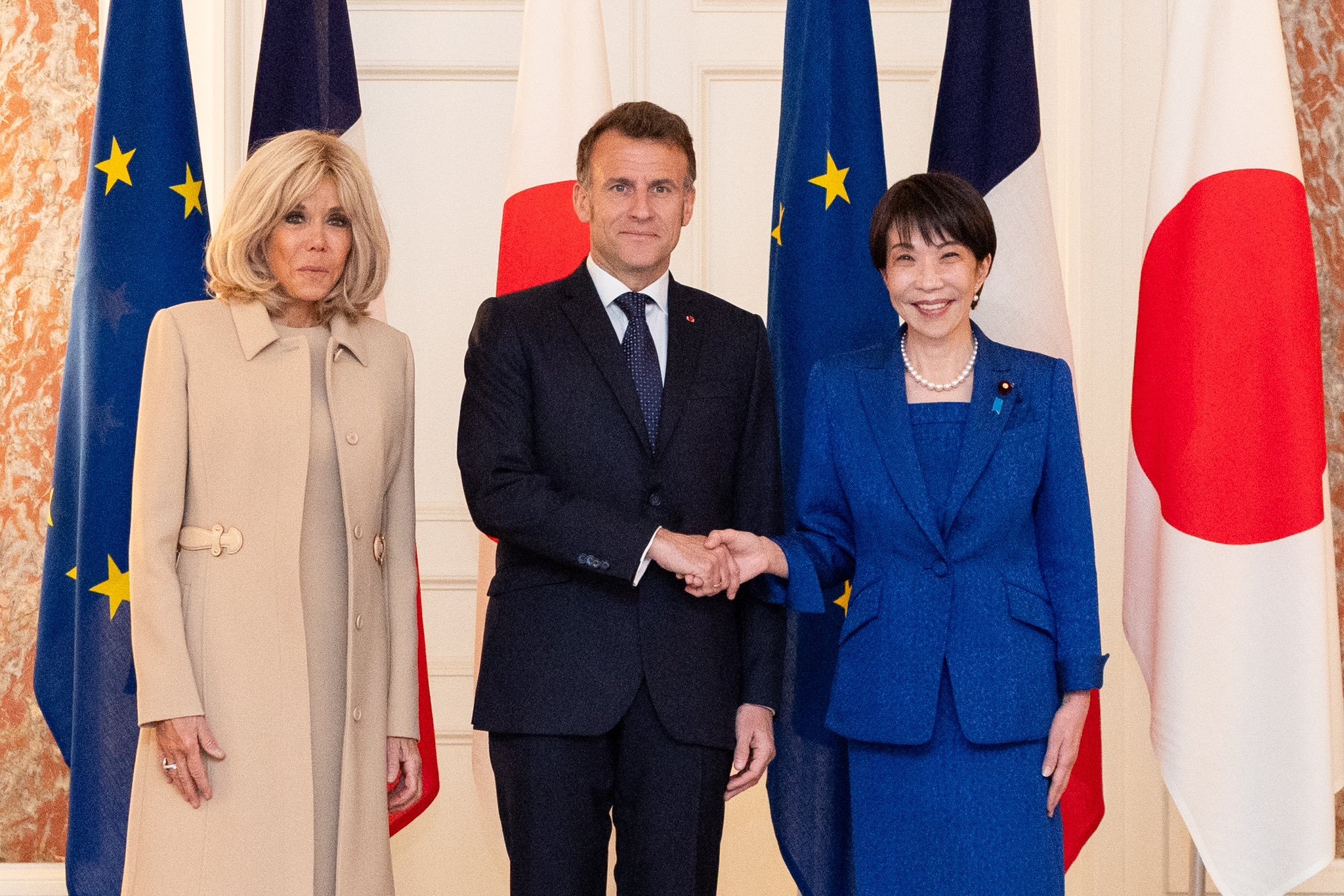 Fransa Cumhurbaşkanı Emmanuel Macron, Japonya'da