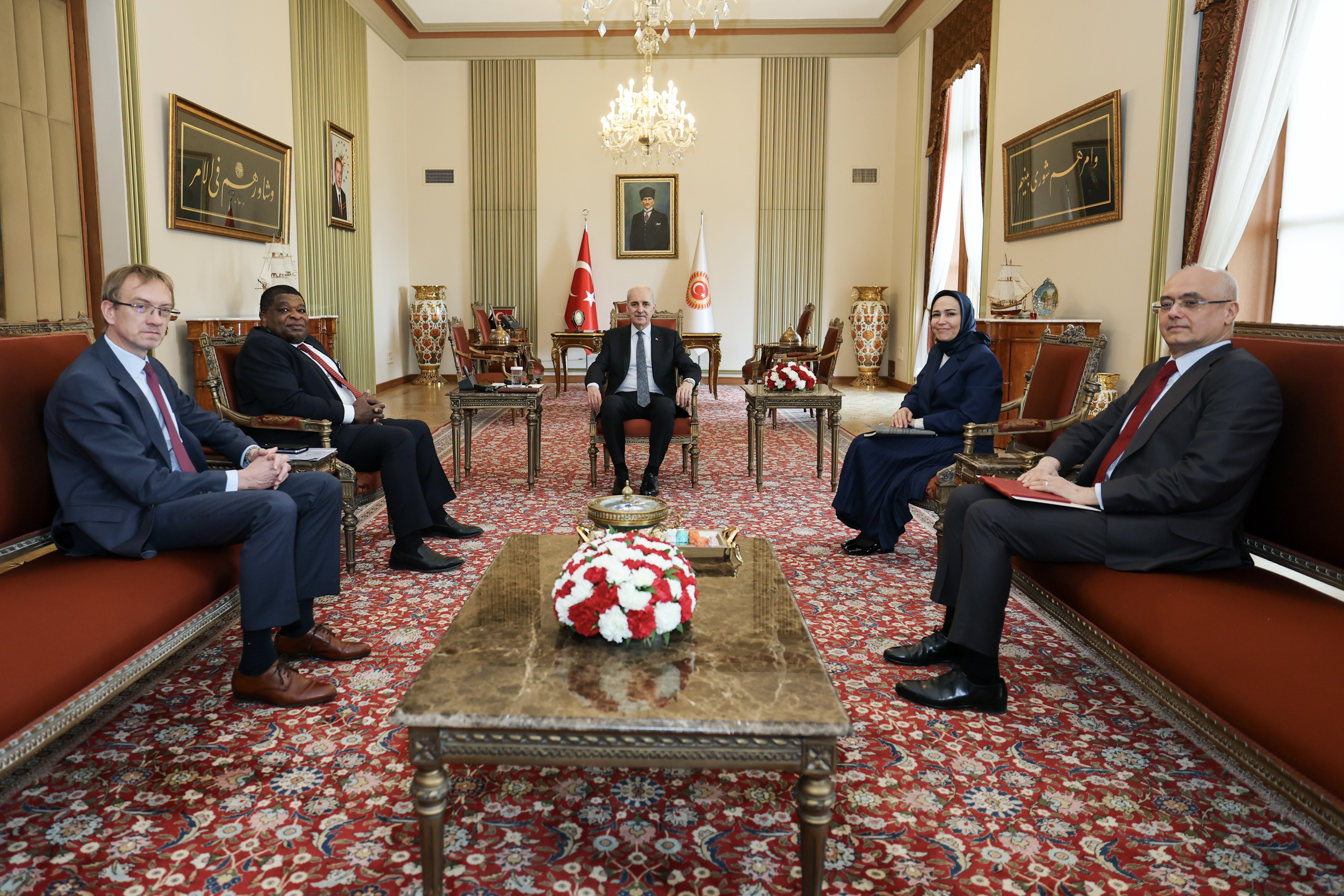 Kurtulmuş, Parlamentolar Arası Birlik Genel Sekreteri Chungong'u kabul etti