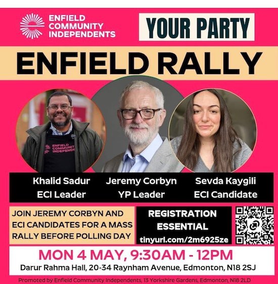 Enfield Community Independents Adaylarından Enffield Raally