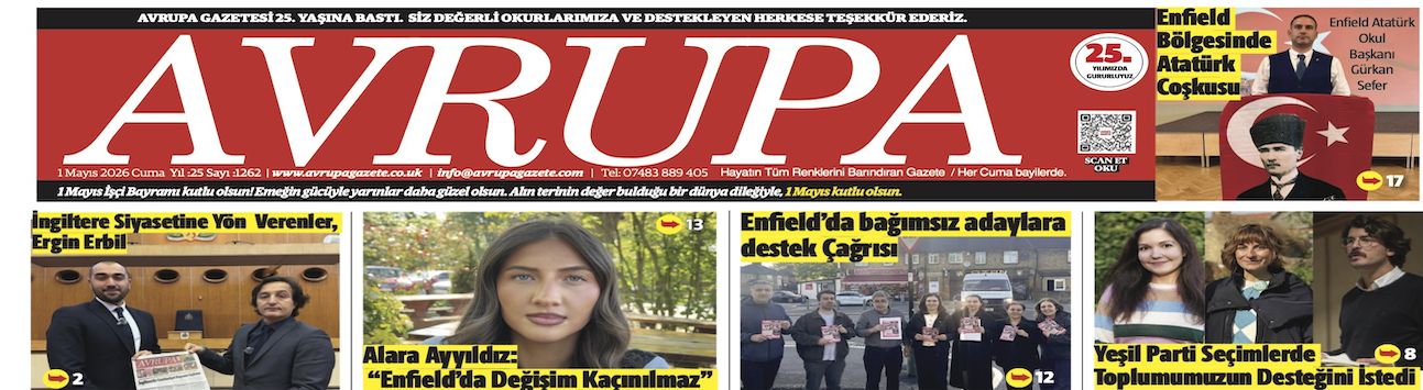 Avrupa Gazete, İngiltere, E-gazete 1 Mayıs 2026 Baskısı