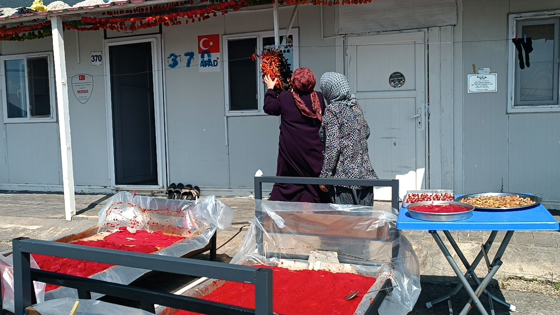 Depremzede kadınların 'salça' ve 'kurutmalık' telaşı