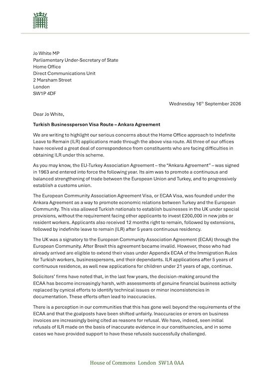 Turkish Businessperson Visa Letter