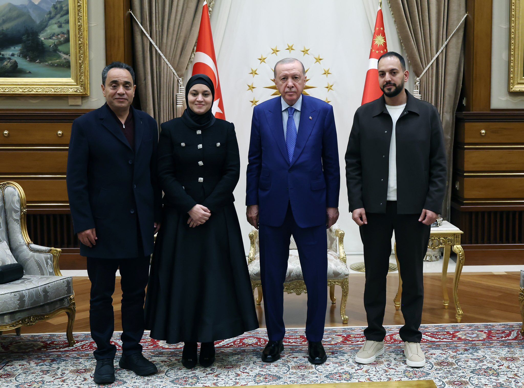 Cumhurbaşkanı Erdoğan, Filistinli Hind Rajab'ın ailesini kabul etti