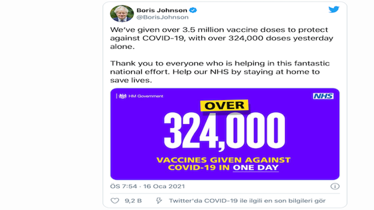 İngiltere'nin aşı planı açıklandı ! İngiltere Haziran sonuna kadar tüm yetişkinlere koronavirüs aşısı yapacak