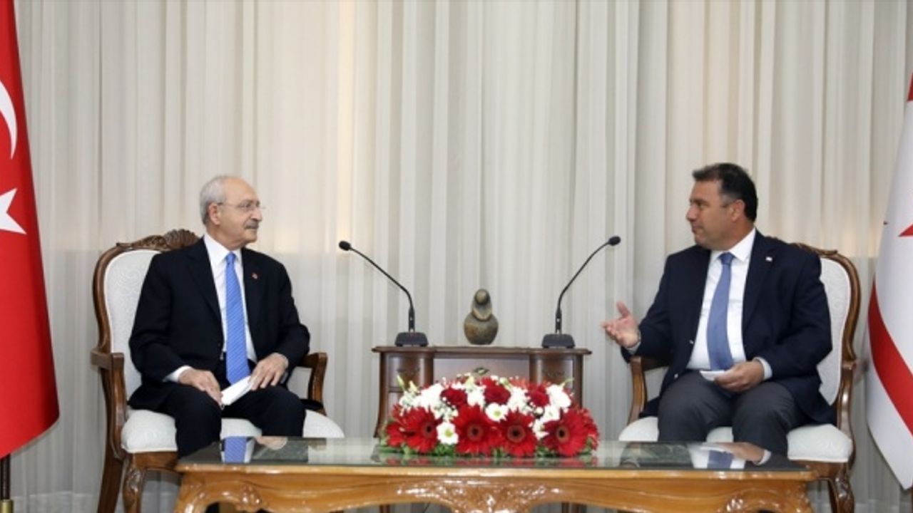 CHP Genel Başkanı Kılıçdaroğlu'nu KKTC Meclis Başkanı Sennaroğlu ile Başbakan Ersan Saner kabul etti