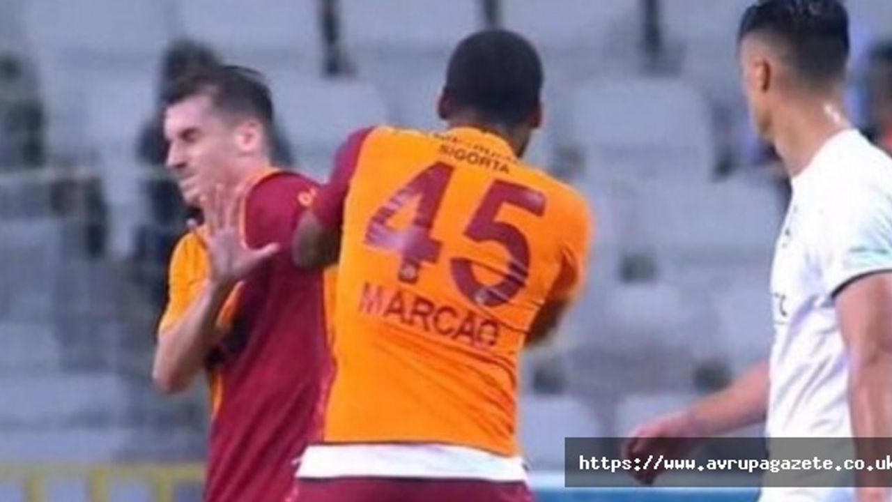 Marcao, Kerem Aktürkoğlu'na kafa atıp, yumrukladı, Giresunspor maçında Galatasaray oyuncuları birbirine girdi