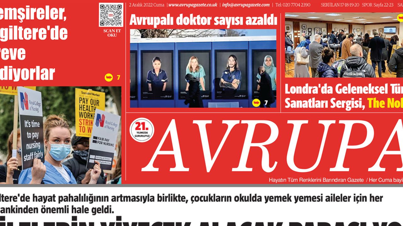 Avrupa Gazete İngiltere 2 Aralık 2022 Baskısı E Gazete Avrupa Gazete İngiltere Gazete Londra 