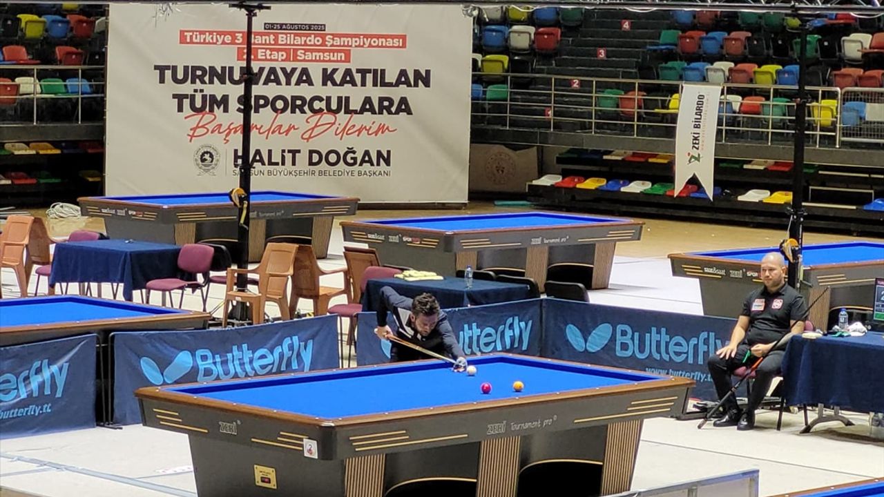 Türkiye 3 Bant Bilardo Şampiyonası 2. Etap A Kategorisi Samsun'da tamamlandı