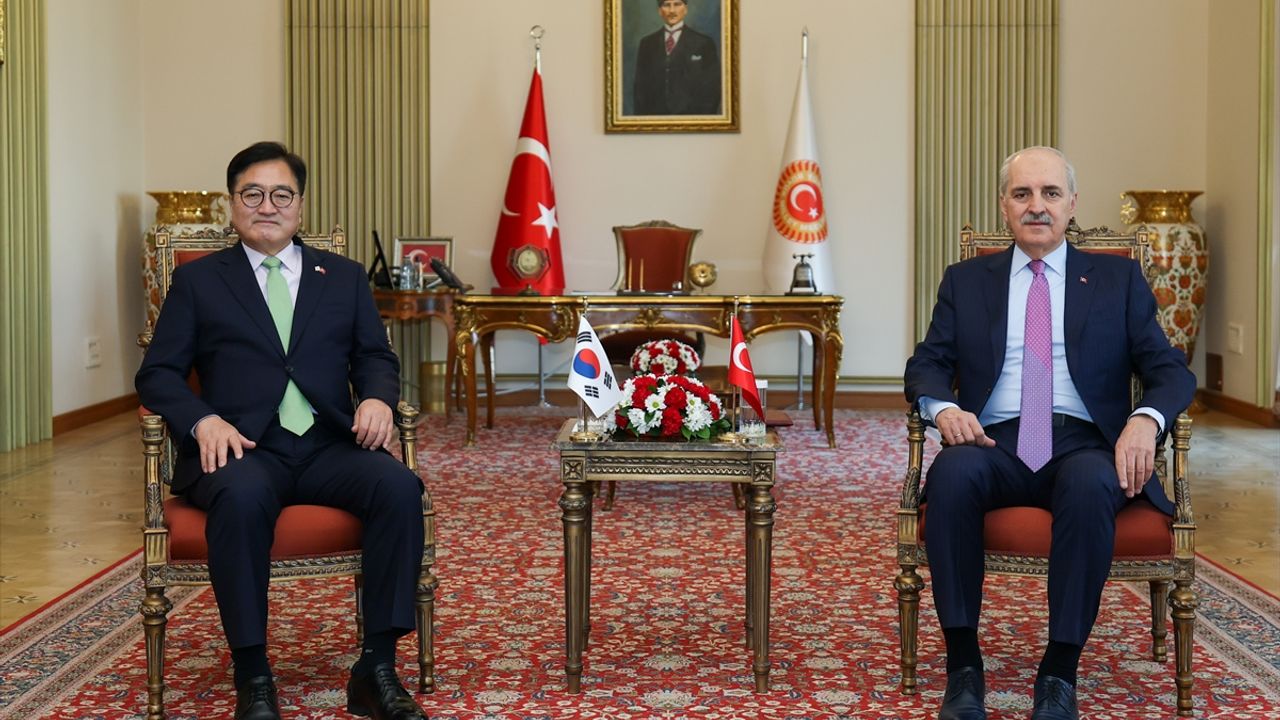 TBMM Başkanı Kurtulmuş, Güney Kore Ulusal Meclisi Başkanı Woo Won-Shik ile Meclis'te bir araya geldi:
