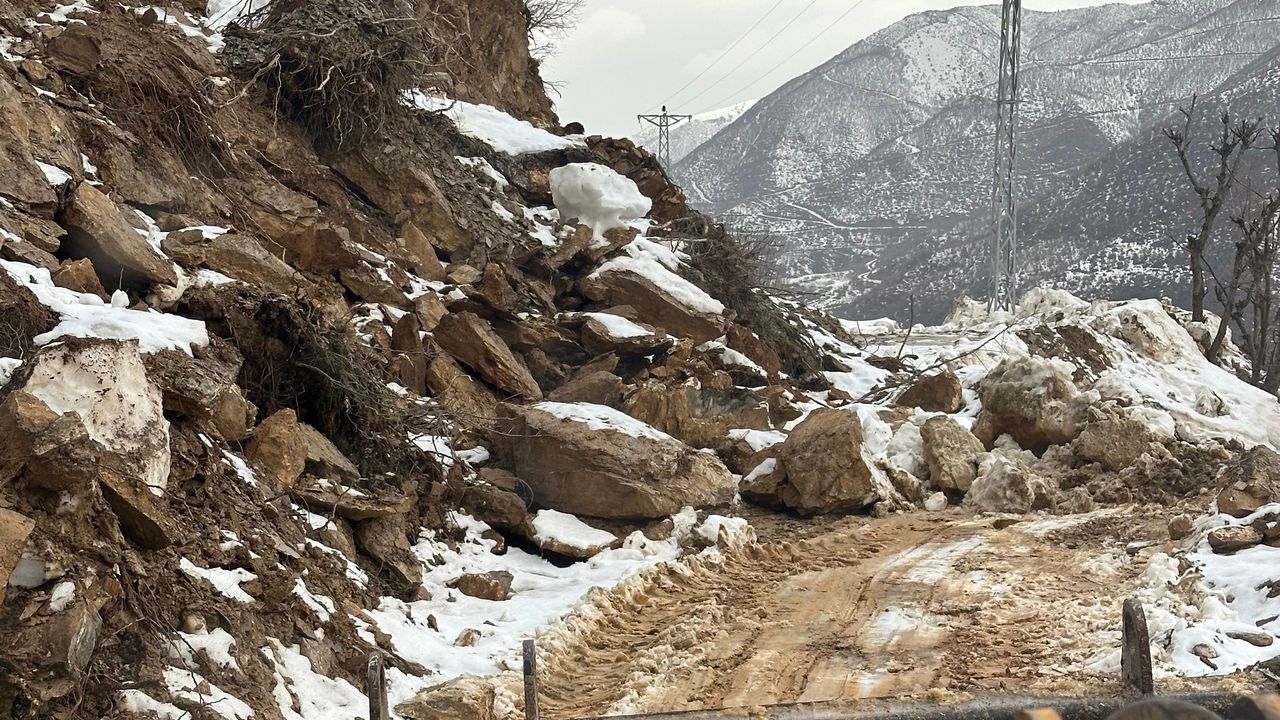 Bitlis'te heyelan nedeniyle 4 köy yolu ulaşıma kapandı