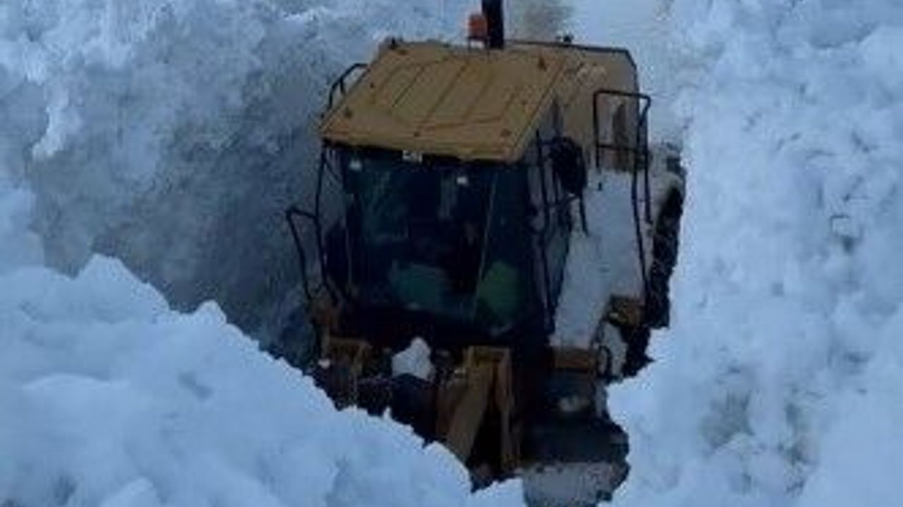 Bitlis'te köy yoluna çığ düştü