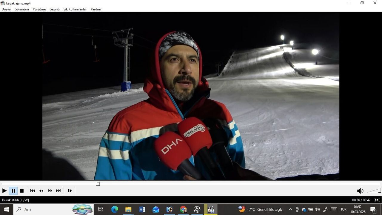 Bitlis'teki Kayak Merkezi'nde ilk kez gece kayağı heyecanı