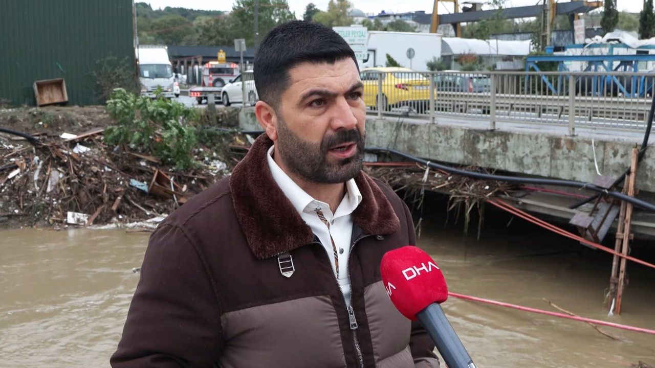 Eyüpsultan'da sağanak sonrası kablolar dere yatağına düştü: Ciddi tehlike barındırıyor