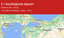 Marmara Denizi'nde 5,1 büyüklüğündeki deprem Trakya'da da hissedildi