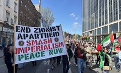 İrlanda'nın başkenti Dublin'de Filistin'e destek gösterisi yapıldı