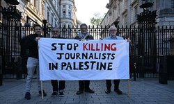 İngiltere'de Gazze'de öldürülen gazetecilere anma