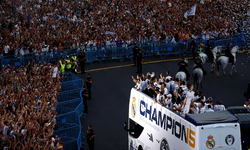 UEFA Şampiyonu Real Madrid'ten kutlama