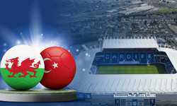 Cardiff City Stadı'nda Türk Milli Futbol Takımı yürüdü