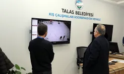 Kayseri Talas'ta kar yağışına 7/24 takip