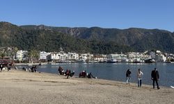 Bodrum ve Marmaris sahillerinde yeni yılın ilk günü yoğunluk yaşandı