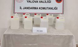 Yalova'da yüzey temizleyici bidonlarına doldurulmuş 45 litre etil alkol ele geçirildi