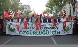 Kahramanmaraş'ta Filistin'e destek yürüyüşü düzenlendi