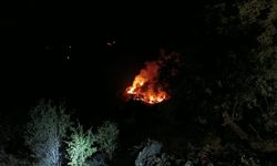 Elazığ'da çıkan örtü yangınına müdahale ediliyor