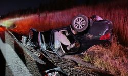 Tekirdağ'da devrilen otomobildeki 3 kişi yaralandı
