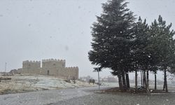 Hattuşa Antik Kenti'nde kar yağışı etkili oldu