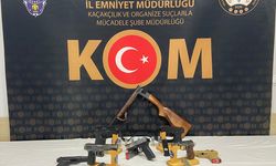 Kastamonu'da bir ev ile iş yerinde 7 ruhsatsız tabanca ve tüfek yakalandı