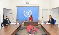 KKTC Cumhurbaşkanı Erhürman, GKRY lideri Hristodulidis ve BM Kıbrıs Temsilcisi Cuellar ile görüştü