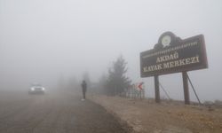 Ladik Akdağ Kayak Merkezi'nde sis etkili oldu