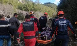 Muğla'da kayalıklardan düşen kişi kurtarıldı