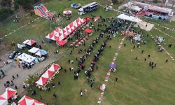 Tekirdağ'da vatandaşlara 1 ton mıhlama ikram edildi