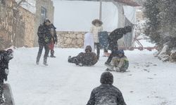 Adıyaman'da çocukların kar keyfi